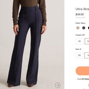 Quince Ultra-Stretch Ponte Flare Leg Pants - Like NEW